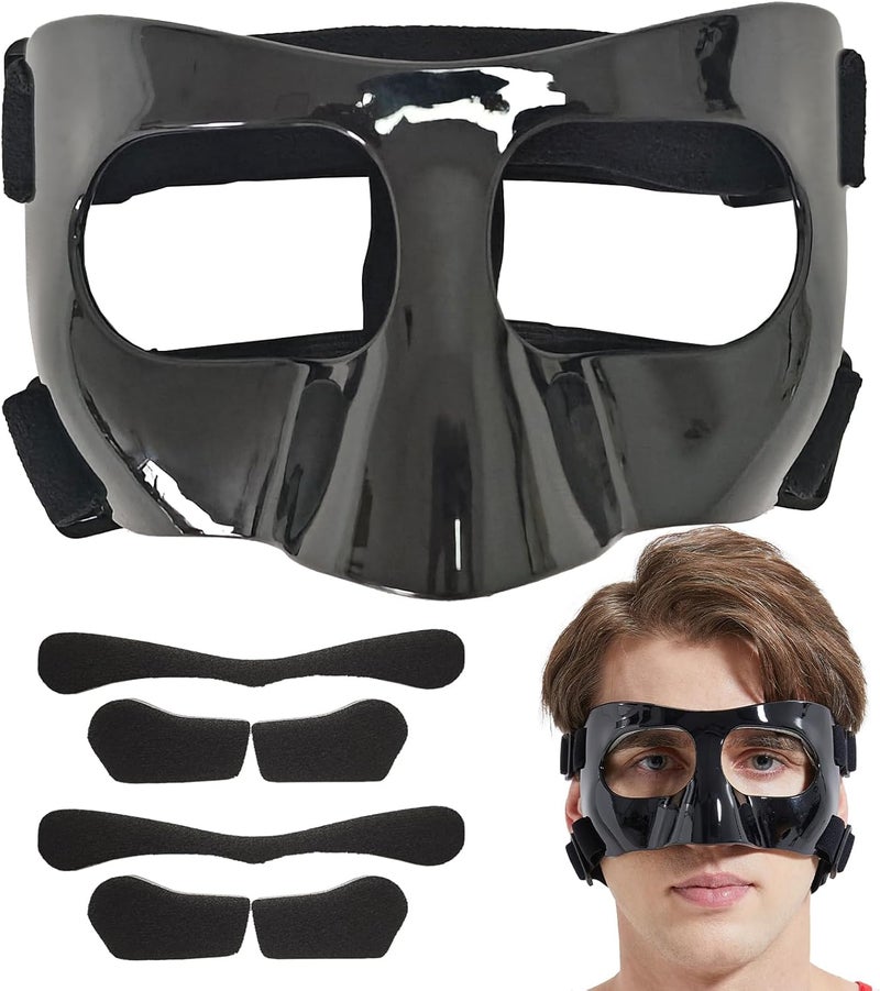 LENASETH Nose Guard for Broken Nose Adjustable Basketball Baseball Softball Face Guards Face Shield Masks for Adults and Teenagers Sports Training Nose Guard Protects Nose and Face from Injury - Image 1